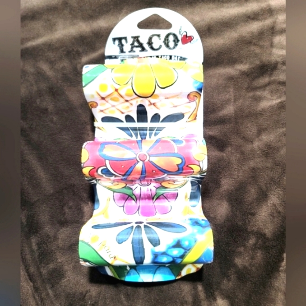 NWT Prepara Multi Taco Graphic Pattern Reversible Melamine Holder